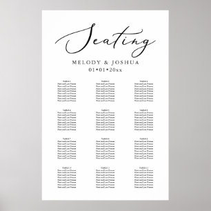 PixDezines Elegant Kalligrafi, Bordskarta Poster