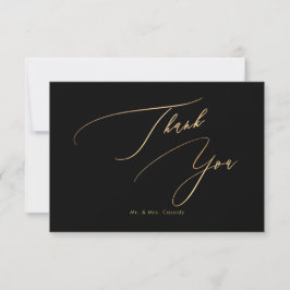 PixDezines Elegant Luxe Calligraphy Faux Guld Tack Kort