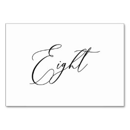 PixDezines Elegant Romantisk Kalligrafi Åtta 8 Bordsnummer