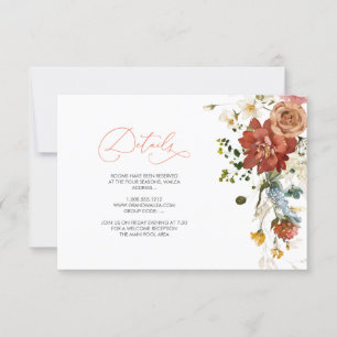 PixDezines Elegant Rustic Fall Garden Flowers Inbjudningar
