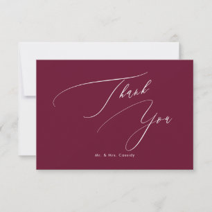 PixDezines Elegant Script Burgundy Tack Kort