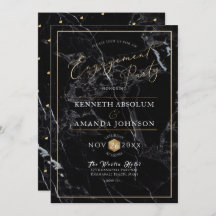 PixDezines Elegant Script, Svart Marble+Faux Guld