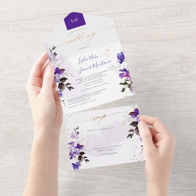 PixDezines Elegant Violet Lila Sweetpeas (Avrivbar del)