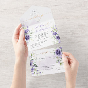PixDezines Elegant Watercolor Lila Ro