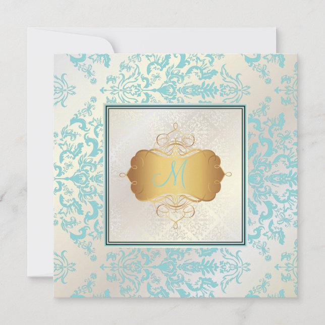 PixDezines Étienne Damask Inbjudningar (Framsida)