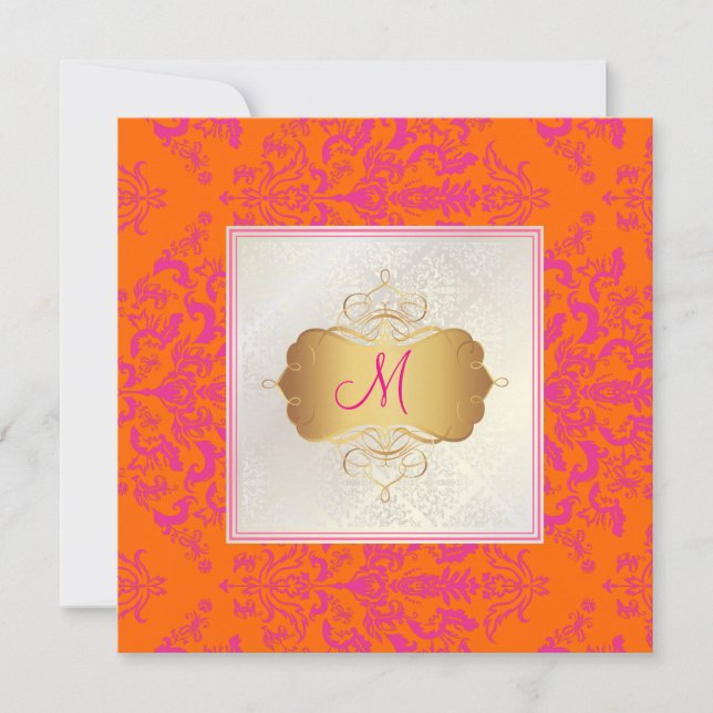 PixDezines Étienne Damask Inbjudningar (Framsida)