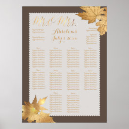 PixDezines Fall Foliage/Faux Guld/Sittdiagram Poster
