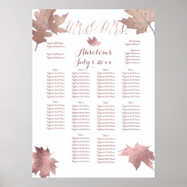 PixDezines Fall Foliage/Faux RosGold/Seating Char Poster