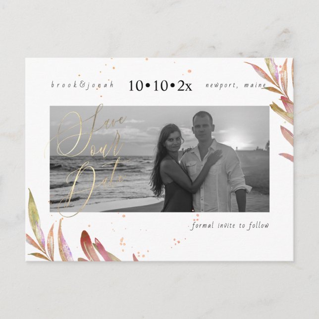 PixDezines - Fall Foliage Spara - datum Vykort (Framsida)