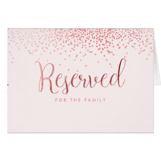 PixDezines Fals Rosa Guld Konfetti/Reserverad Bord OBS Kort