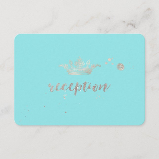 PixDezines falsk silver prinsessa krona mottagning Tilläggskort (Framsida)