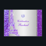 PixDezines falska glitter Eiffel Bar/Bat Mitzvah-f Inbjudningar<br><div class="desc">PixDezines firande/mottagningskort med falskt glitter Eiffeltorn.. silver och kunglig lila kombination.  Davidstjärnan kan tas bort om du vill använda detta för någon annan tillställning.  Helt anpassningsbar,  ändra din bakgrundsfärg. 



com</div>