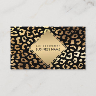 PixDezines Falska Guld Leopardfläckar/DIY färg Visitkort