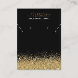 PixDezines Falskt glitter, guldbusinesskort Visitkort