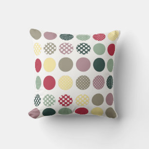 PixDezines-färg för polka dots/dyy-bakgrund Kudde