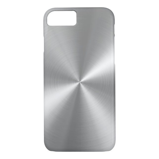 PixDezines faux borstad aluminium Case-Mate iPhone Skal (Baksida)
