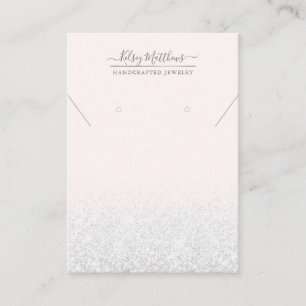 PixDezines Faux Glitter, White Visitkort