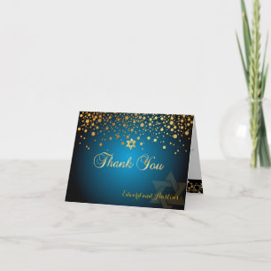 PixDezines Faux Guld confetti, Mitzvah Tack Kort
