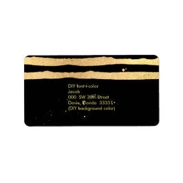 PixDezines faux guld foil rand Adressetikett