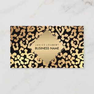PixDezines Faux Guld Jaguar Spots/DIY färg Visitkort