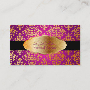 PixDezines faux guld Josephine Damask/DIY färg Visitkort