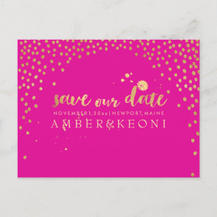 PixDezines faux guld/konetti/spara date/DIY färg Meddelande Vykort