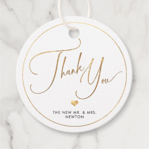 PixDezines Faux Guld Luxe Calligraphy Tack Fa Gåvor Etiketter