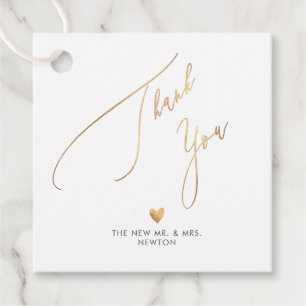 PixDezines Faux Guld Luxe Calligraphy Tack Fa Gåvor Etiketter