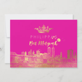 PixDezines Faux Guld NYC/Mitzvah/DIYcolor Inbjudningar