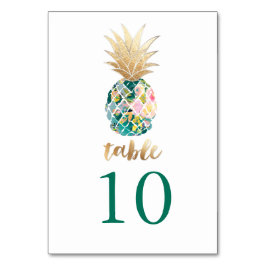 PixDezines Faux Guld Pineapples/Bord Cards Bordsnummer