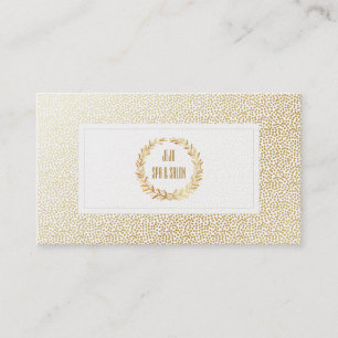 PixDezines faux guld-punkter/olivkrans Visitkort