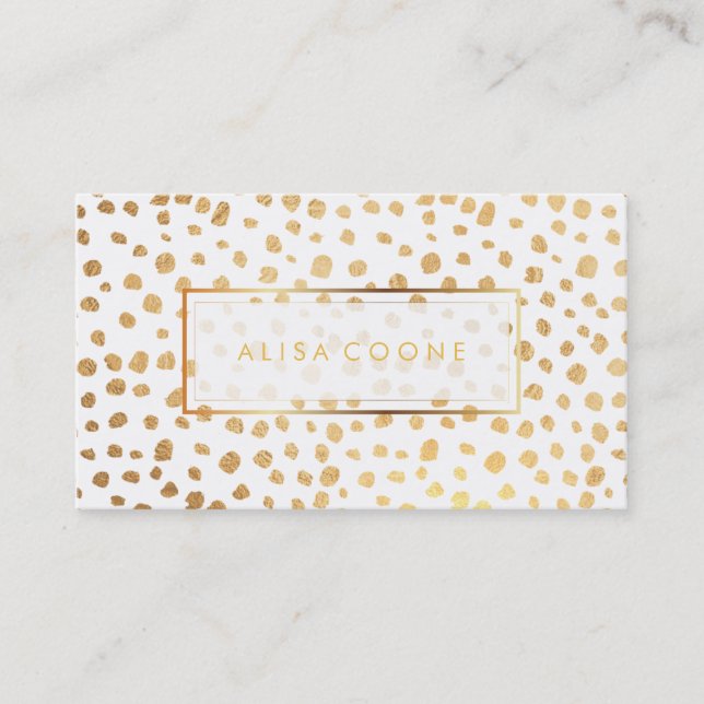 PixDezines faux guld sprinkles Visitkort (Framsida)