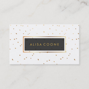PixDezines faux guld sprinkles Visitkort
