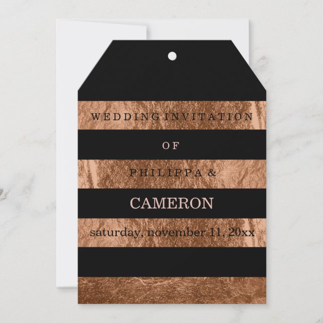 PixDezines faux kopparfoil rand/DIY färg Inbjudningar (Framsida)