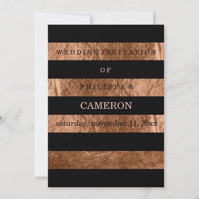 PixDezines faux kopparfolie rand/DIY färg Inbjudningar (Framsida)