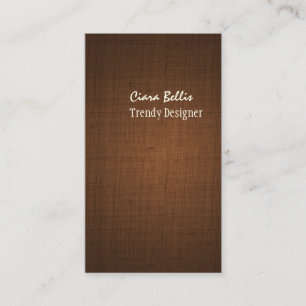 PixDezines faux linen espresso brun Visitkort