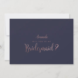 PixDezines Faux Ro Guld blir du..Bridesmaid Inbjudningar