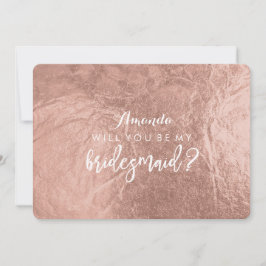 PixDezines Faux Ro Guld blir du..Bridesmaid Inbjudningar
