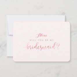 PixDezines Faux Ro Guld blir du..Bridesmaid Inbjudningar