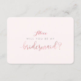 PixDezines Faux Ro Guld blir du..Bridesmaid Inbjudningar