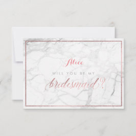 PixDezines Faux Ro Guld blir du..Bridesmaid Inbjudningar