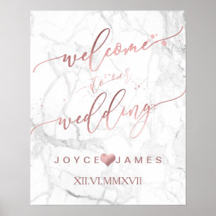 PixDezines FAUX RO GULD CALLIGRAFI/WELCOME Poster