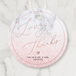 PixDezines Faux Ro Guld Calligraphy Tack Gåvor Etiketter