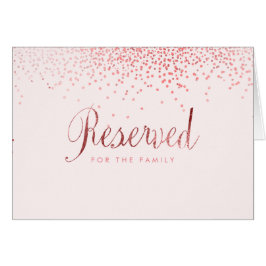 PixDezines Faux Ro Guld confetti/Reserverad Bord OBS Kort