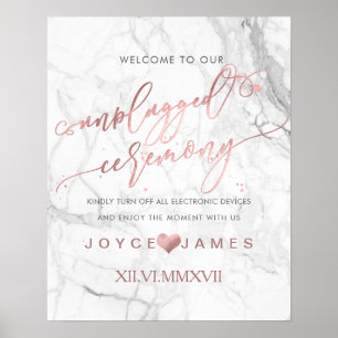 PixDezines Faux Ro Guld/DIY #UNPLUGGED CEREMONY Poster