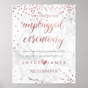 PixDezines Faux Ro Guld/DIY #UNPLUGGED CEREMONY Poster