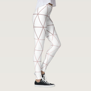 PixDezines Faux Ro Guld Geometric/Triangles Leggings