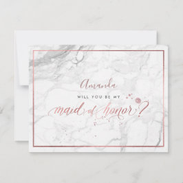 PixDezines Faux Ro Guld ger dig Maid of honor Inbjudningar