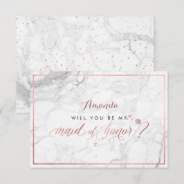 PixDezines Faux Ro Guld kommer du att Maid of hono Inbjudningar