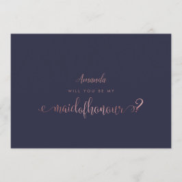PixDezines Faux Ro Guld Maid of honor Inbjudningar